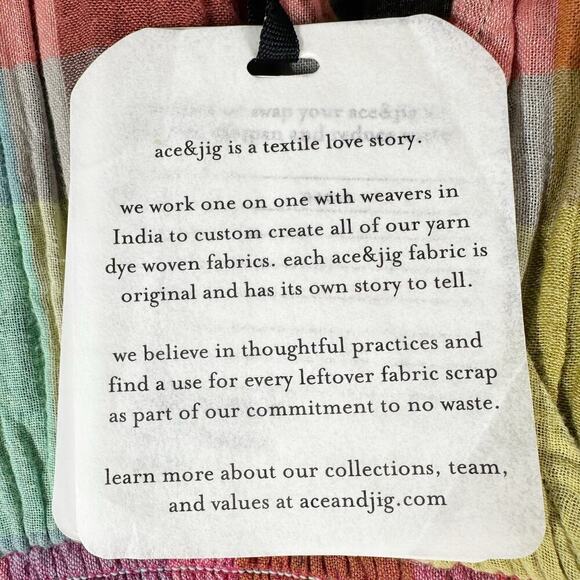 ace & jig Dani V Neck Cotton Plaid Midi Dress Size Small Wish - Picture 5 of 13